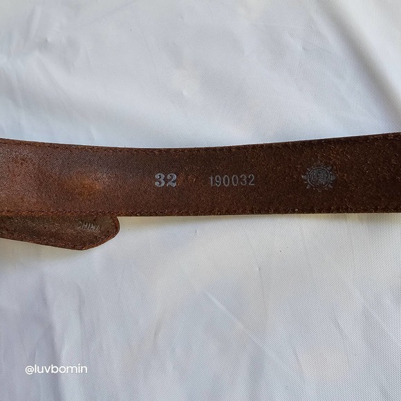 Territory Ahead Brown Braided Rainbow Leather Belt Sz 32 Silver Buckle - Picture 3 of 5